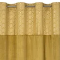 Zasłona ELEN z welwetu z ozdobnym pasem z jasnozłotym nadrukiem geometrycznym w górnej części - 140 x 250 cm - miodowy 6
