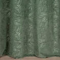 Zasłona OCTAVIA z miękkiego welwetu z wycinanym wzorem liści - 140 x 250 cm - ciemnomiętowy 3