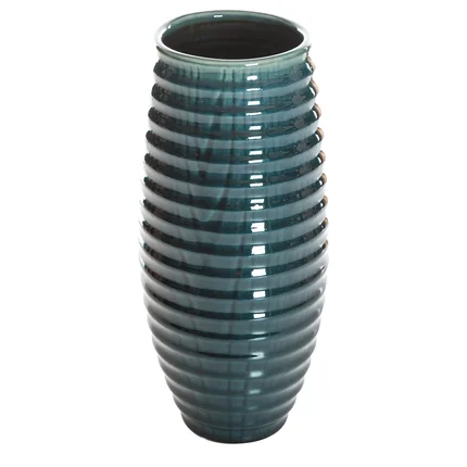 Wazon ceramiczny AGALIA ze żłobieniami inspirowany strukturą drewna Wazon ceramiczny AGALIA ze żłobieniami inspirowany strukturą drewna - 15 x 15 x 32 cm