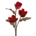 SZTUCZNY KWIAT dekoracyjny z pianki foamiran - dł. 65 cm dł. kwiat 8 cm - czerwony 1