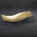 Metalowa patera PEDRO o falujących brzegach granatowo-złota - 39 x 16 x 9 cm - granatowy 1