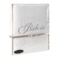 Zestaw prezentowy -  ręcznik z haftem BABCIA - 35 x 30 x 5 cm - kremowy 1