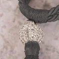 Dekoracyjny sznur do upięć z chwostem zdobiony kryształkami - 61 cm - stalowy 3
