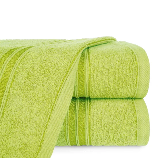 Ręcznik LORI z bordiurą podkreśloną błyszczącą nicią - 50 x 90 cm - zielony