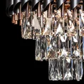 Lampa wisząca KORNELIA z metalu i kryształów w stylu art deco -  - czarny 6