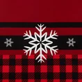 Komplet pościeli świątecznej RUDOLF 02 z wysokiej jakości satyny bawełnianej z motywem kraty - 160 x 200 cm - czerwony 2