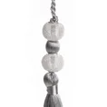 Dekoracyjny sznur HELEN 1 do upięć z chwostem i metalowymi ażurowymi koralikami - 30 x 17 cm - srebrny 3