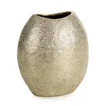 Wazon dekoracyjny ELVIN o drobnym strukturalnym wzorze łuski, szampański - 12 x 18 x 20 cm - szampański 2