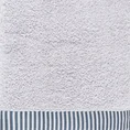 Komplet 2 szt ręczników KOS z  ozdobną żakardową bordiurą w paseczki - 36 x 25 x 12 cm - srebrny 7