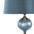 Lampa stojąca MALIA na podstawie łączącej perłowe szkło i metal z welwetowym abażurem - ∅ 41 x 172 cm - turkusowy 2