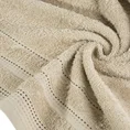 Ręcznik POLA z żakardową bordiurą zdobioną stebnowaniem - 50 x 90 cm - beżowy 5