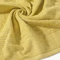 Ręcznik klasyczny z bordiurą podkreśloną delikatnymi paskami - 50 x 90 cm - musztardowy 5
