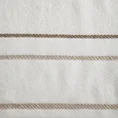 Ręcznik do rąk 30x50 cm bawełniany kolor kremowy z welwetową bordiurą i kontrastującymi paseczkami 500 g/m2 NEL - 30 x 50 cm - kremowy 2