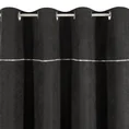 Zasłona ANGIE zamszowa zdobiona w górnej części zamkiem błyskawicznym - 140 x 250 cm - czarny 4