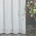 Firana z gładkiej tkaniny zdobiona pasem aplikacji z lśniącymi cekinami - 140 x 250 cm - biały 1