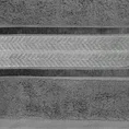EUROFIRANY PREMIUM Ręcznik MIRO w kolorze stalowym, z włókien bambusowych z żakardową bordiurą zdobioną lśniącymi paskami - 50 x 90 cm - stalowy 2