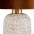 Lampa stołowa STELA na podstawie z betonu z abażurem z lśniącego welwetu - ∅ 23 x 38 cm - rudy 3