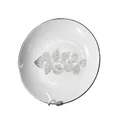 Patera ceramiczna  z nadrukiem ażurowej srebrnej gałązki - ∅ 28 x 4 cm - biały 3