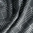 DESIGN 91 Zasłona zaciemniająca POLI typu blackout z geometrycznym srebrnym nadrukiem - 140 x 250 cm - grafitowy 6