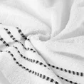 Ręcznik bawełniany FIORE z ozdobnym stebnowaniem - 30 x 50 cm - biały 5