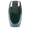 Wazon ceramiczny AMORA 2 o lśniącej powierzchni ze złotym detalem - 19 x 12 x 35 cm - zielony 2