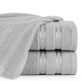 Ręcznik MANOLA z bordiurą podkreśloną żakardowymi paseczkami - 30 x 50 cm - srebrny 1