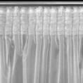Firana ELIZA z błyszczącej mikrosiateczki z połyskiem zakończona haftem nicią kordonkową - 300 x 145 cm - biały 8