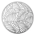 Podkładka  okrągła z ażurowym wzorem liści srebrna - ∅ 38 cm - srebrny 1