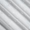Tkanina firanowa grubsza etamina zdobiona błyszczącym wzorem - 300 cm - biały 5
