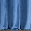 DIVA LINE Zasłona z welwetu zdobiona pasem geometrycznego wzoru z drobnych jasnozłotych dżetów - 140 x 250 cm - granatowy 3