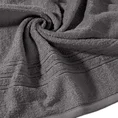 Ręcznik klasyczny z bordiurą podkreśloną delikatnymi paskami - 70 x 140 cm - grafitowy 5