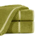 EUROFIRANY PREMIUM Ręcznik CALEB z bawełny frotte o strukturze drobnej krateczki - 50 x 90 cm - oliwkowy 1