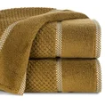 EUROFIRANY PREMIUM Ręcznik CALEB z bawełny frotte o strukturze drobnej krateczki - 70 x 140 cm - pomarańczowy 1