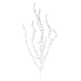 Zimowa gałązka dekoracyjna z delikatnych pnączy obsypana białym brokatem - długość 80 cm - biały 2