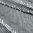 Narzuta ARABELLA o strukturze futra z błyszczącym nadrukiem jodełki - 170 x 210 cm - srebrny 3