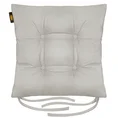 ADORE dwustronna welurowa poduszka siedziskowa na krzesło z czterema pikowaniami, gramatura 195 g/m2 - 40 x 40 x 8 cm - popielaty 2
