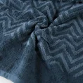 REINA LINE Ręcznik ELA w kolorze granatowym, z żakardowym geometrycznym wzorem - 50 x 90 cm - granatowy 5