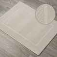 REINA LINE Dywanik łazienkowy z bawełny frotte zdobiony wzorem w zygzaki - 50 x 70 cm - beżowy 3