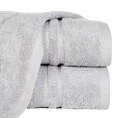 Ręcznik z bawełny egipskiej z żakardową bordiurą podkreśloną lśniącą nicią - 50 x 90 cm - srebrny 1
