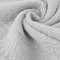 Ręcznik AGIS z żakardową bordiurą z motywem liści, ZERO TWIST - 30 x 50 cm - jasnoszary 5