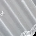 Tkanina firanowa aden z haftem w drobny geometryczny wzór - 180 cm - biały 5