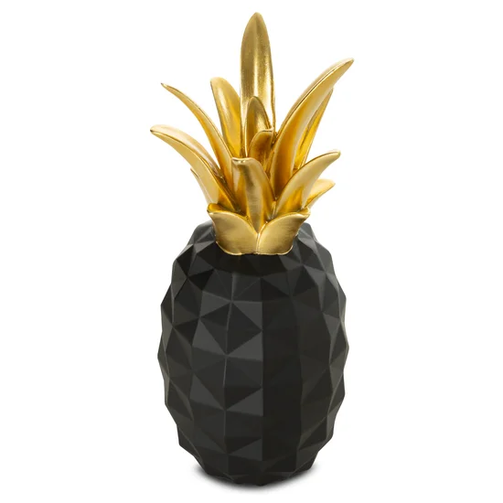 ANANAS- figurka dekoracyjna ESTEL - ∅ 10 x 25 cm - czarny