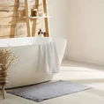 Dywanik łazienkowy LANA z miękkiej melanżowej tkaniny z frędzlami - 50 x 70 cm - szary 1