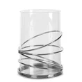 Świecznik dekoracyjny NALA z metalu ze szklanym kloszem - ∅ 11 x 15 cm - transparentny 2