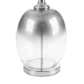 Lampa stołowa KELSI z transparentnego szkła z błyszczącym welwetowym abażurem - ∅ 40 x 70 cm - czarny 4