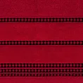 Ręcznik AMANDA z ozdobną bordiurą w pasy - 70 x 140 cm - czerwony 2