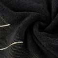 Ręcznik z szenilową bordiurą w błyszczące ukośne paski - 70 x 140 cm - czarny 5