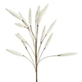 GAŁĄZKA OZDOBNA z pąkami oprószona brokatem, kwiat sztuczny dekoracyjny - dł.96cm z ozd dł40cm/7cm - biały 1