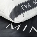 EVA MINGE Komplet pościeli SILK 7 z najwyższej jakości makosatyny bawełnianej z nadrukiem logo - 160 x 200 cm - czarny 6