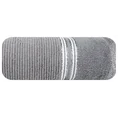 EWA MINGE Ręcznik FILON w kolorze srebrnym, w prążki z ozdobną bordiurą przetykaną srebrną nitką - 70 x 140 cm - srebrny 3